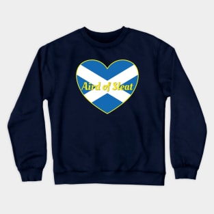 Aird of Sleat Scotland UK Scotland Flag Heart Crewneck Sweatshirt